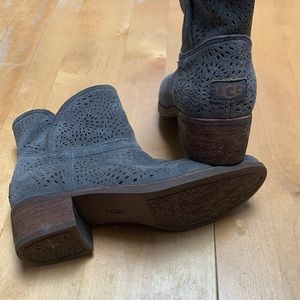 Ugg laser cut grey booties